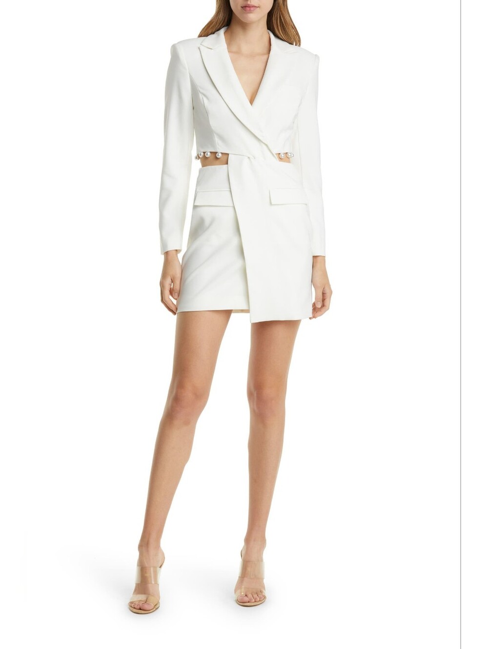 Lavish Alice Pearly Trim Cutout Blazer Dress Size 2 NWT